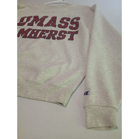 UMass Amherst Champion Vintage Crew neck Men's Small Gray - Picture 2 of 10